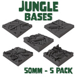 50mm Jungle Square Bases (Set of 5)