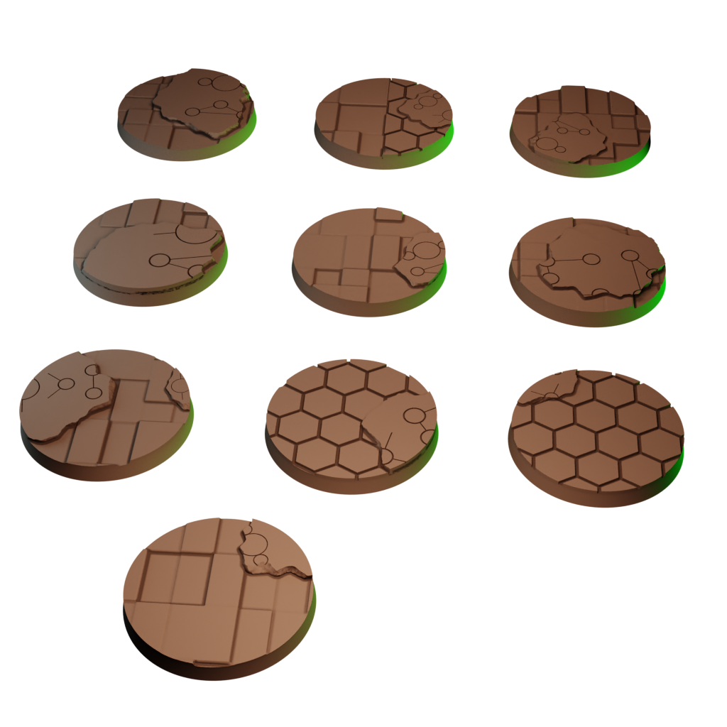 50mm Ancient Horror Round Bases (Set of 10)