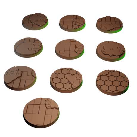 50mm Ancient Horror Round Bases (Set of 10)