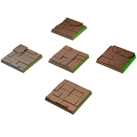 50mm Ancient Horror Square Bases (Set of 5)