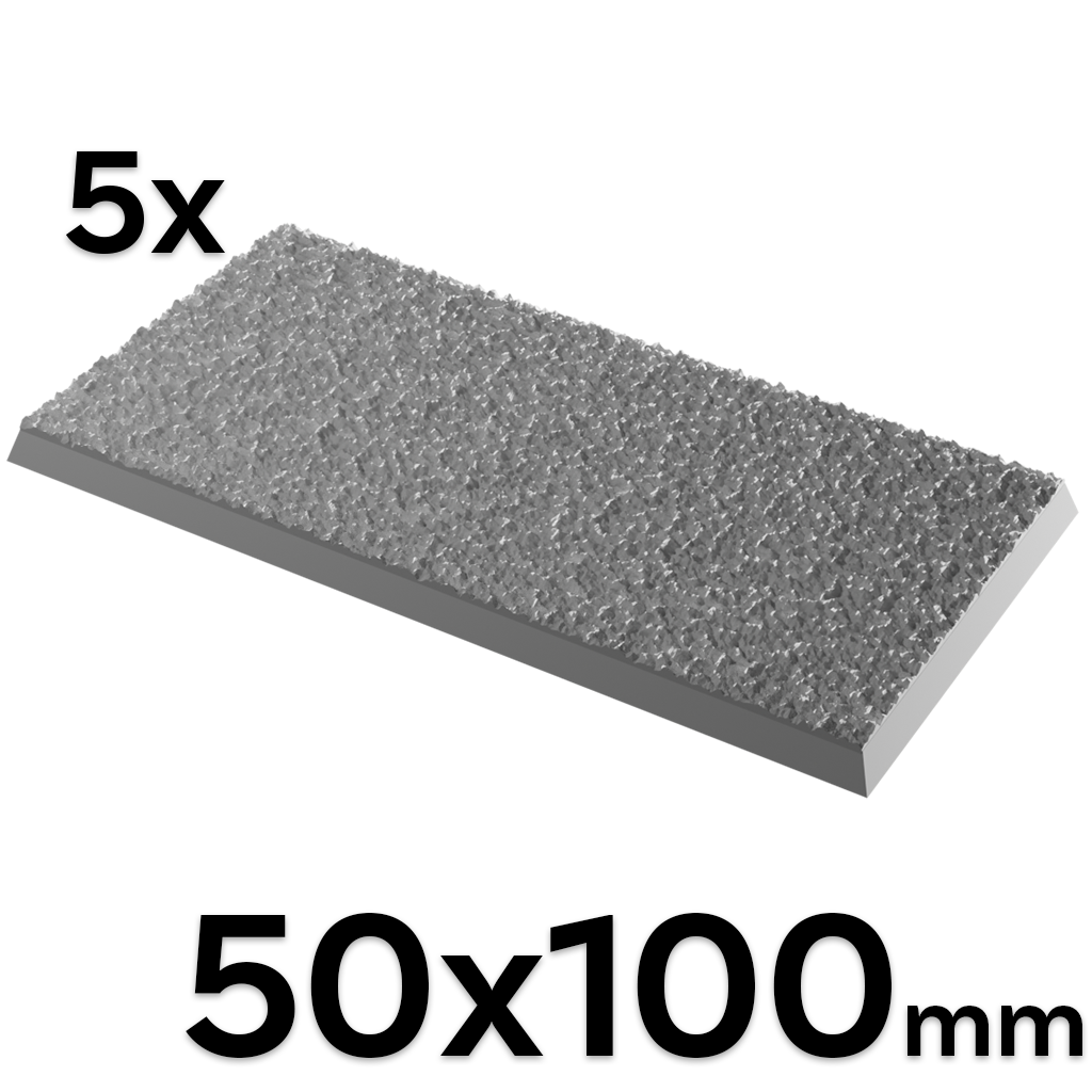 50 x 100mm Desert Square Bases (Set of 5)