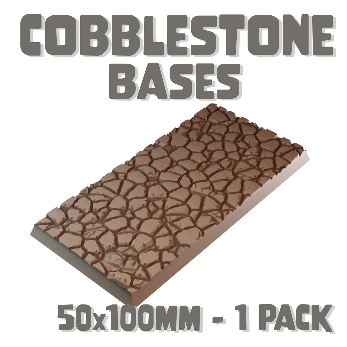 50x100mm Cobblestone Square Base (Set of 1)