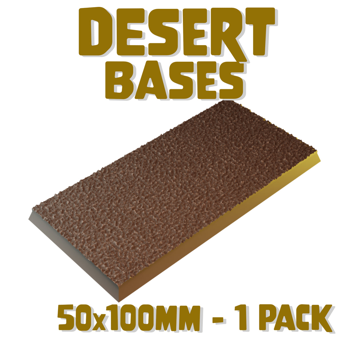 50x100mm Desert Square Base (Set of 1)