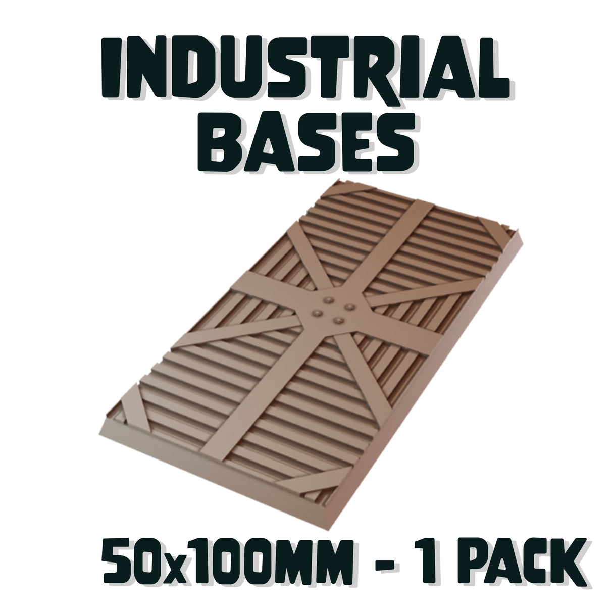 50x100mm Industrial Square Base (Set of 1)