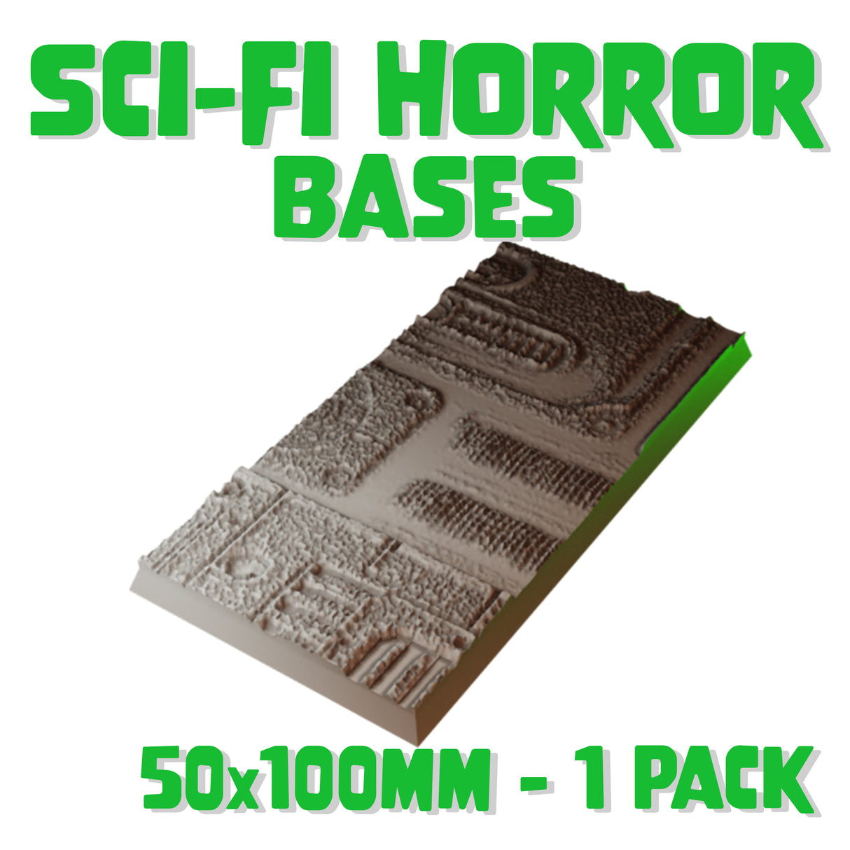 50x100mm Sci-fi Horror Square Base (Set of 1)