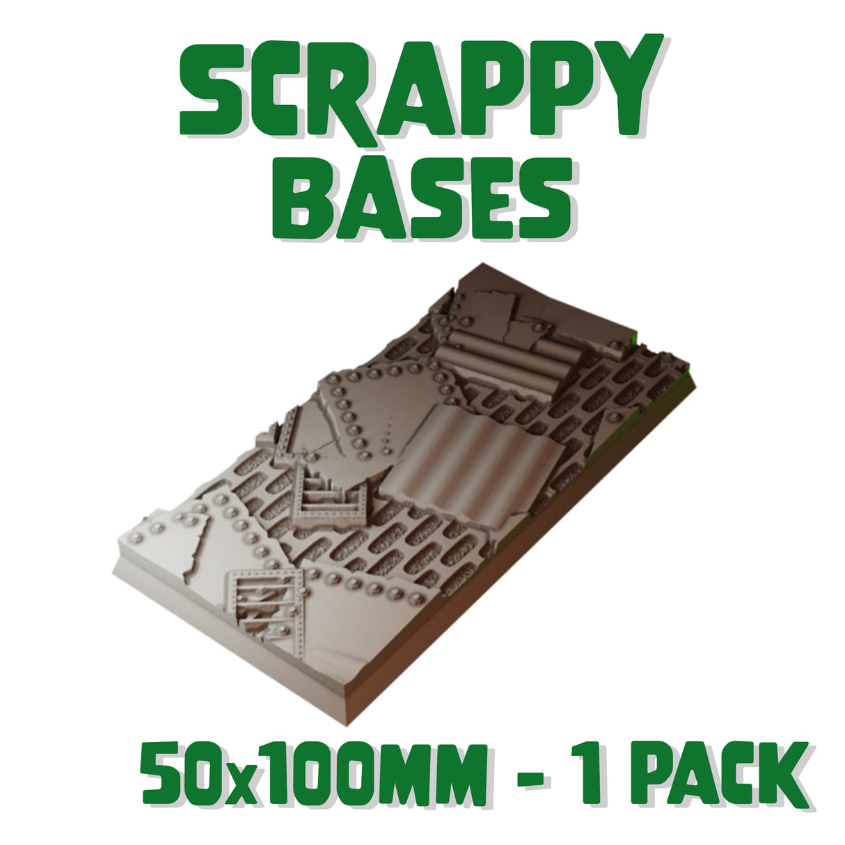 50x100mm Scrappy Square Base (Set of 1)