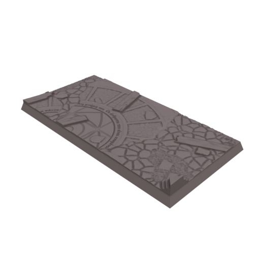 50x100mm Cobblestone Ruins Square Base (Set of 1)