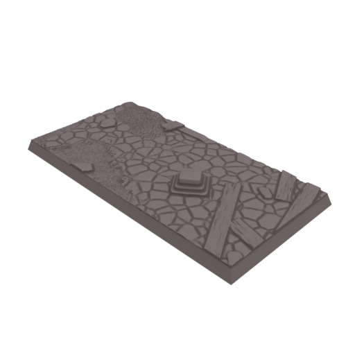 50x100mm Cobblestone Ruins Square Base (Set of 1)