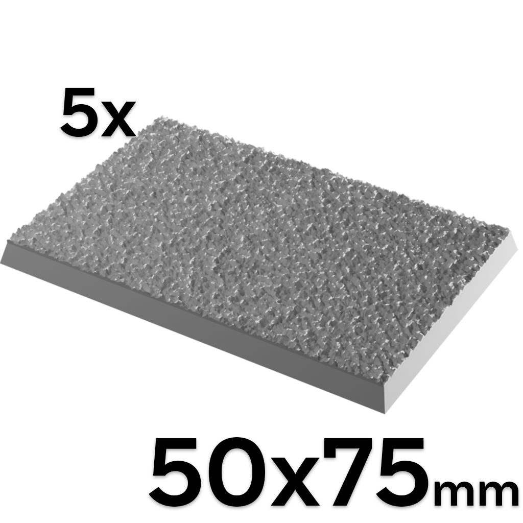 50 x 75mm Desert Square Bases (Set of 5)