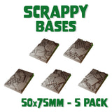 50x75mm Scrappy Square Bases (Set of 5)