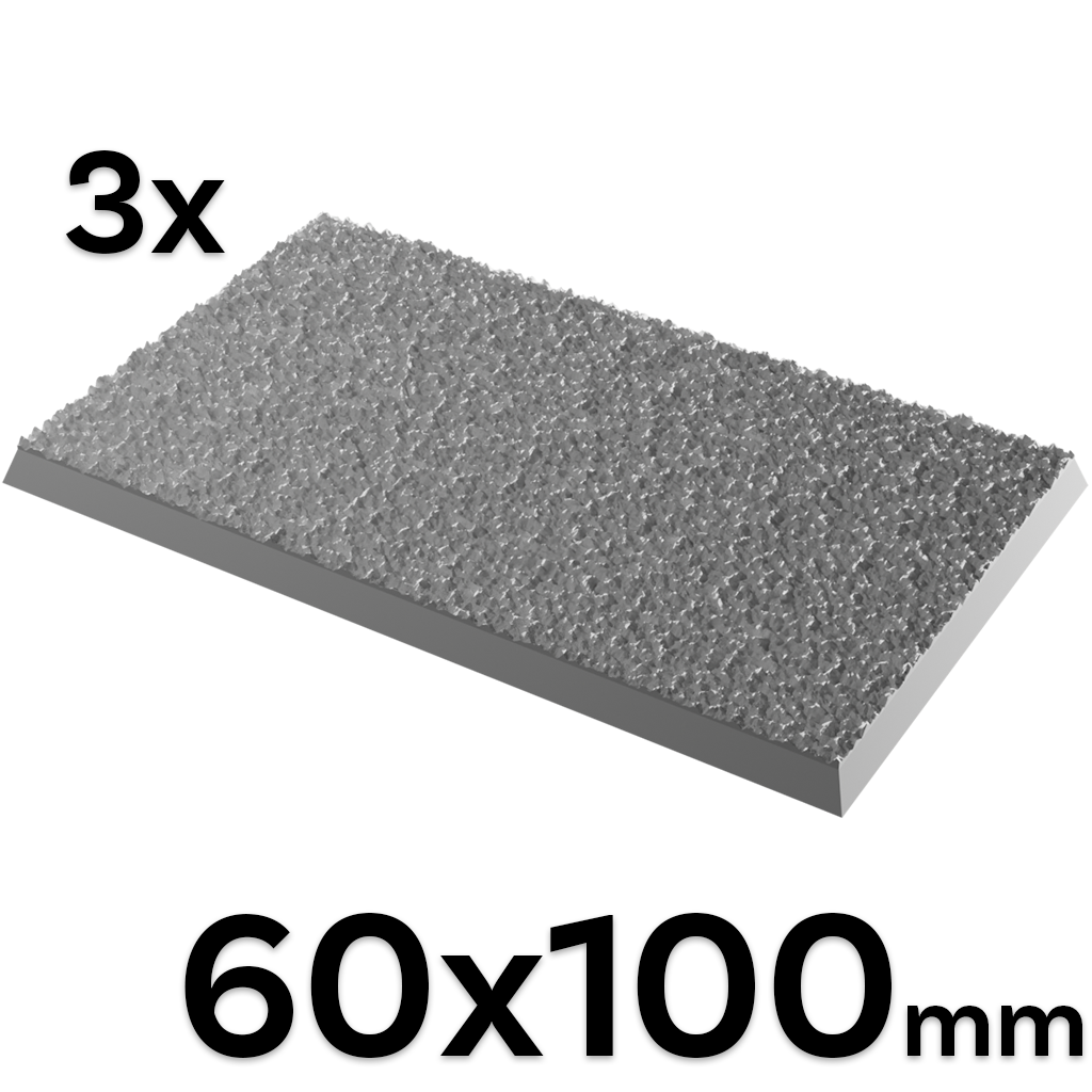 60 x 100mm Desert Square Bases (Set of 3)