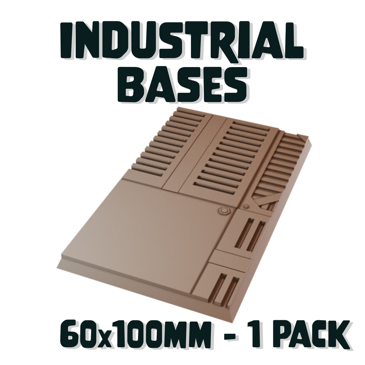 60x100mm Industrial Square Base (Set of 1)