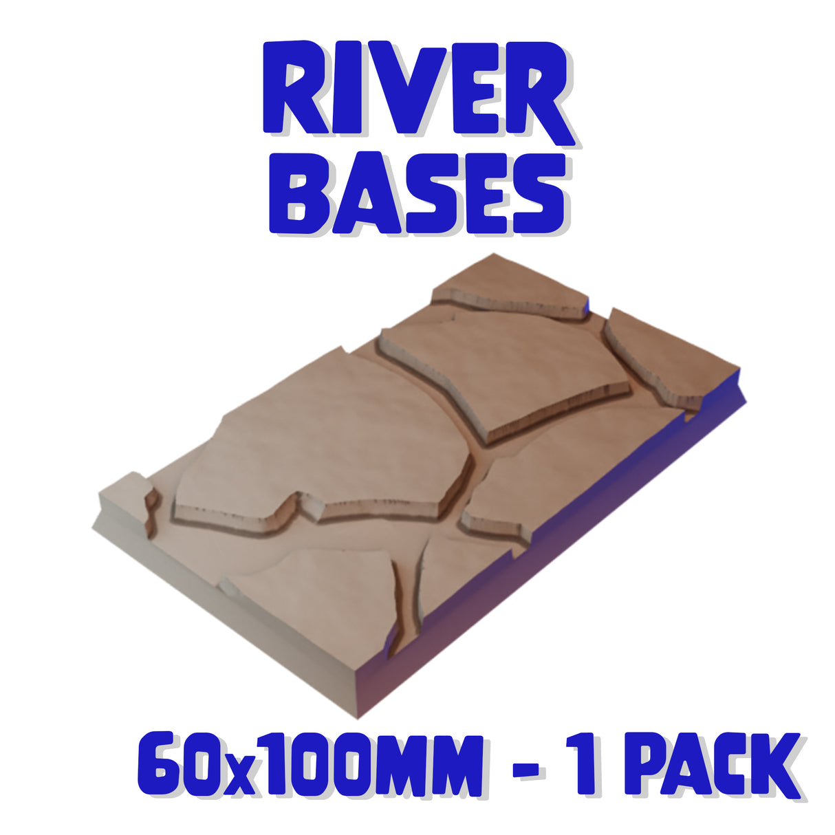 60x100mm River Square Base (Set of 1)