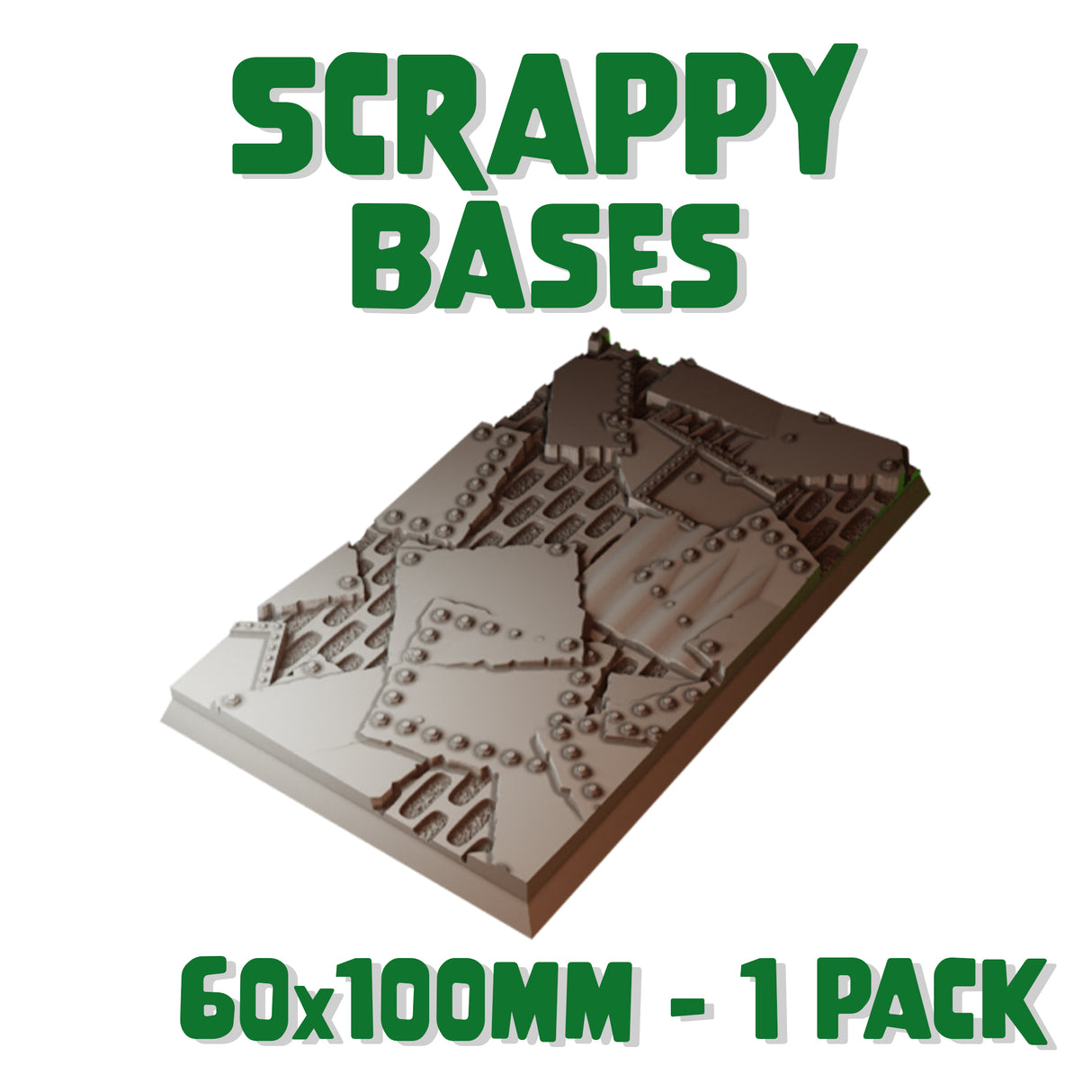 60x100mm Scrappy Square Base (Set of 1)