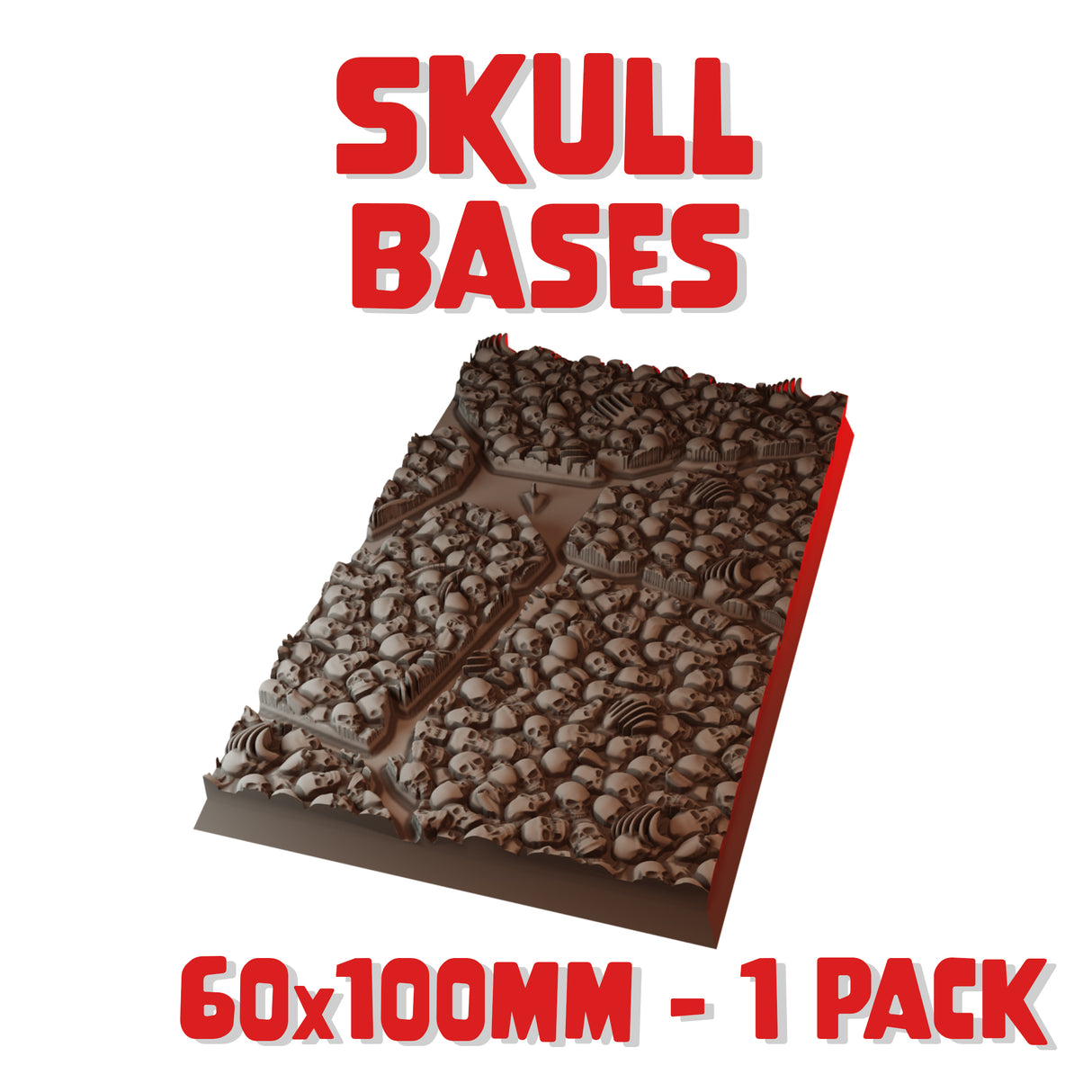 60x100mm Skull Square Base (Set of 1)