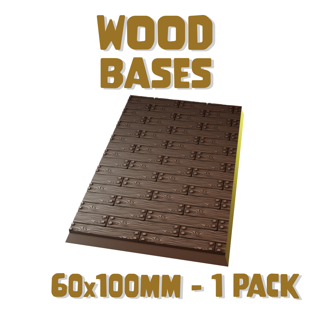 60x100mm Wood Square Base (Set of 1)