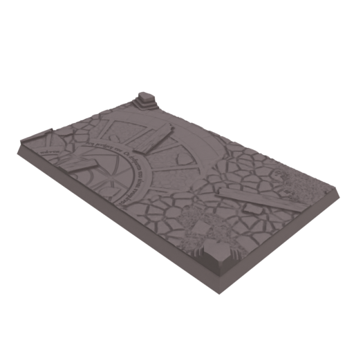 60x100mm Cobblestone Ruins Square Base (Set of 1)