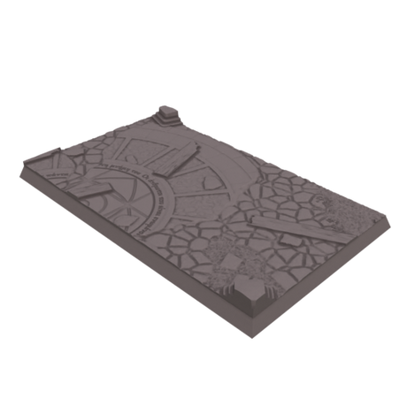 60x100mm Cobblestone Ruins Square Base (Set of 1)