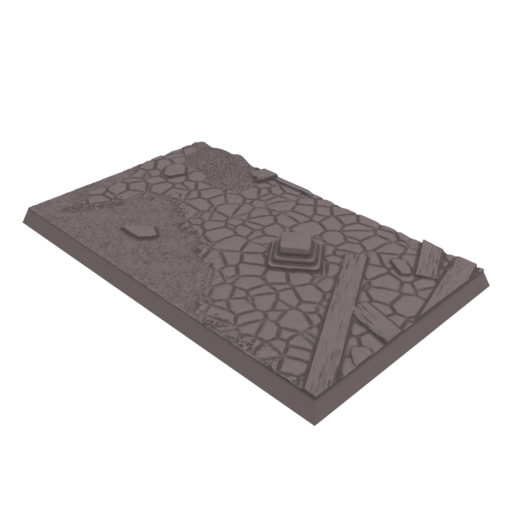 60x100mm Cobblestone Ruins Square Base (Set of 1)