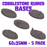 60x35mm Cobblestone Ruins Round Bases (Set of 5)