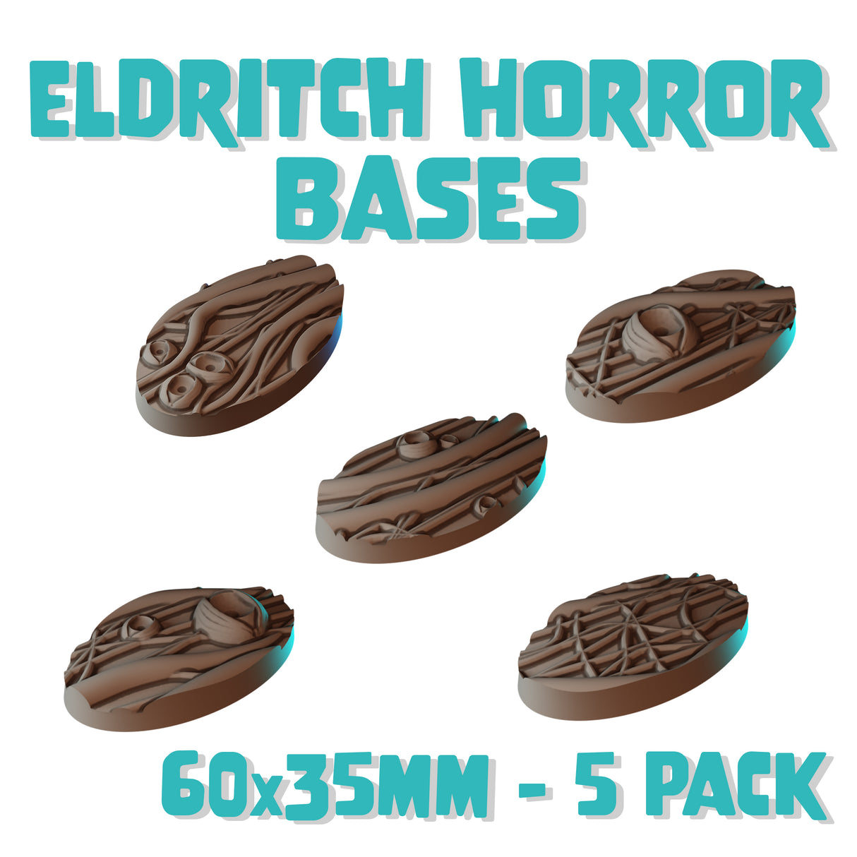 60x35mm Eldritch Horror Round Bases (Set of 5)