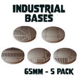 65mm Industrial Round Bases (Set of 5)