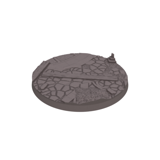 65mm Cobblestone Ruins Round Bases (Set of 5)