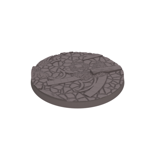 65mm Cobblestone Ruins Round Bases (Set of 5)