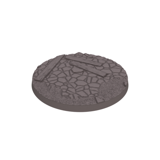 65mm Cobblestone Ruins Round Bases (Set of 5)