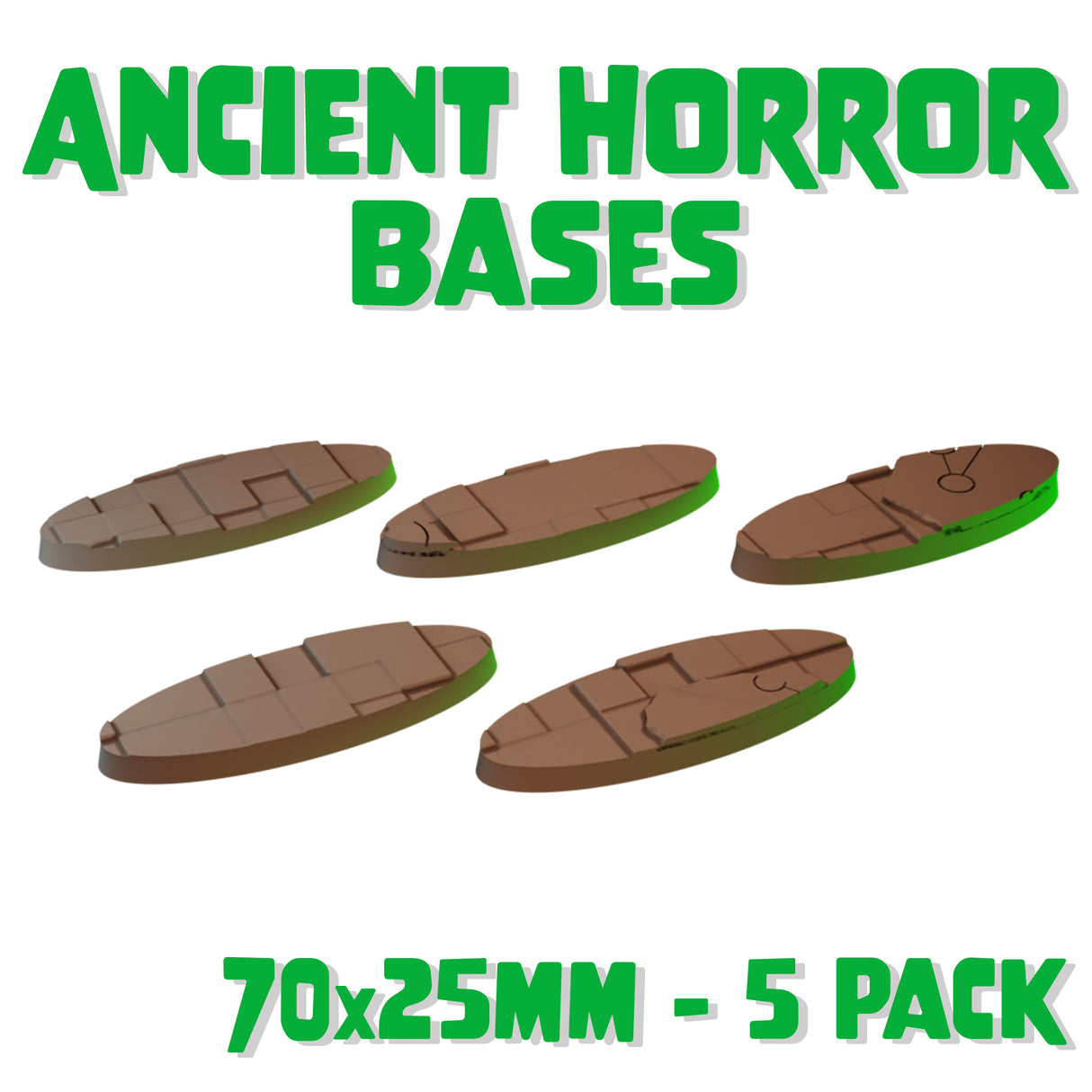 70x25mm Ancient Horror Round Bases (Set of 5)