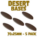 70x25mm Desert Round Bases (Set of 5)