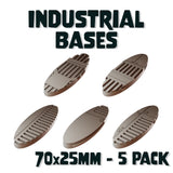 70x25mm Industrial Round Bases (Set of 5)