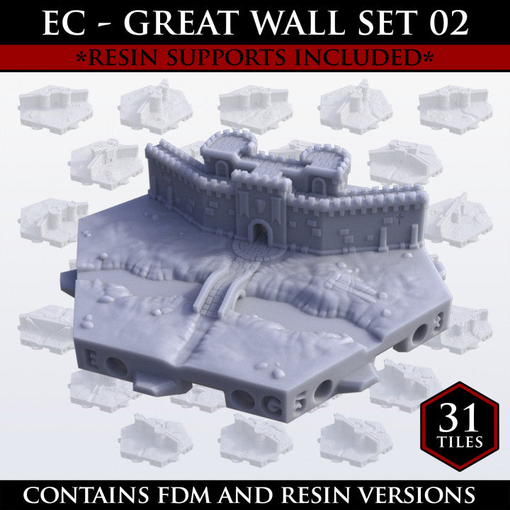 Hexton Hills Epic Cities Great Wall Set 02 (31 STLs)