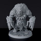 Fantasy miniatures of monster orc beast Brougha for Blackland Orcs army dedicated to Bloodfields RPG game