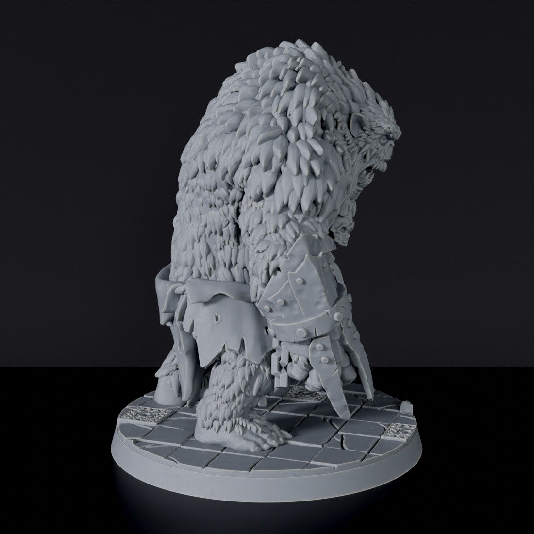 Miniature of orc monster beast Brougha - dedicated set for Blackland Orcs RPG army