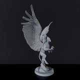 Dedicated set for Bloodfields Griffon Knights army - fantasy miniature of human knight Lord Hochenfang on flying griffon beast