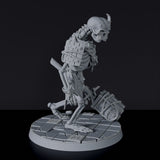 Dedicated set for Bloodfields Undead Dominion army - fantasy miniature of skeleton two heads beast Bellog with hammer