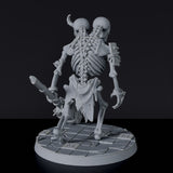 Fantasy miniature of skeleton two heads beast Bellog - dedicated set to army for Bloodfields tabletop RPG game