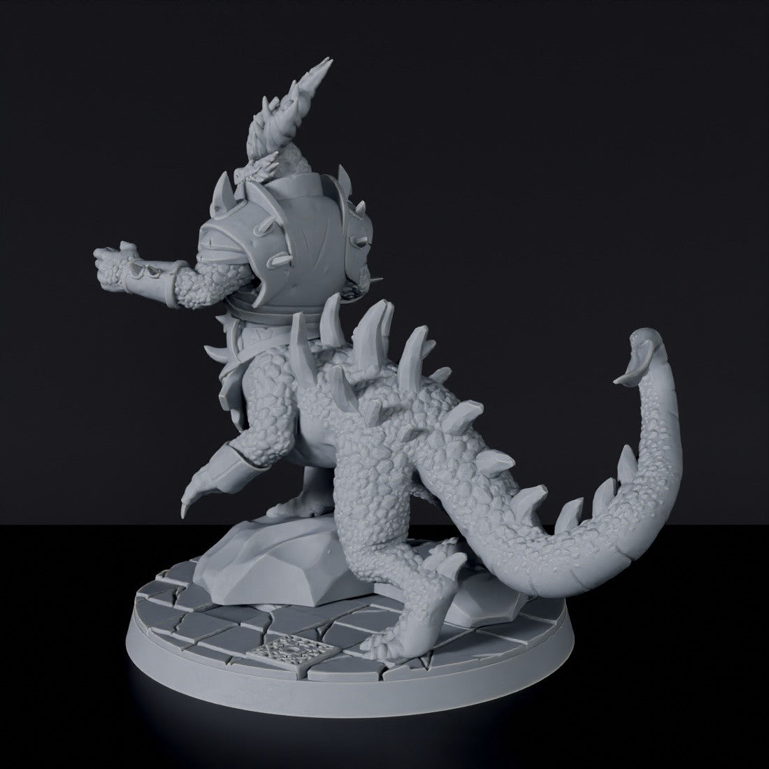 Miniature of dragonborns Dragoth Do-Rah - Vile Dragonborn dedicated set for Bloodfields tabletop wargame