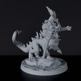 Dedicated set for Bloodfields Vile Dragonborn army - fantasy miniature of Dragoth Do-Rah with armor and hammer