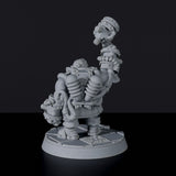 Fantasy miniature of dwarf male fighter Lord Gemalin with hammer for Bloodfields tabletop RPG game