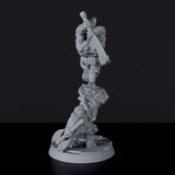 Fantasy miniature of dwarf male warriors Iro & Kez with axes and shields for Bloodfields tabletop RPG game