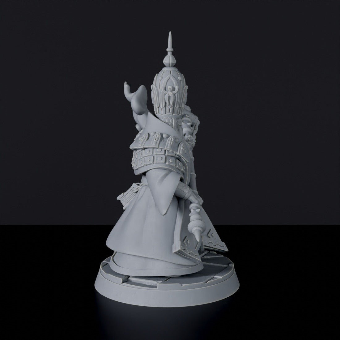 Miniature of Vladimir Tytanow sorcerer with staff and helmet - dedicated set for Vampire Hunters RPG army