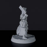 Miniature of Doktor Von Zeiter warrior with staff and hat - dedicated set for Vampire Hunters RPG army