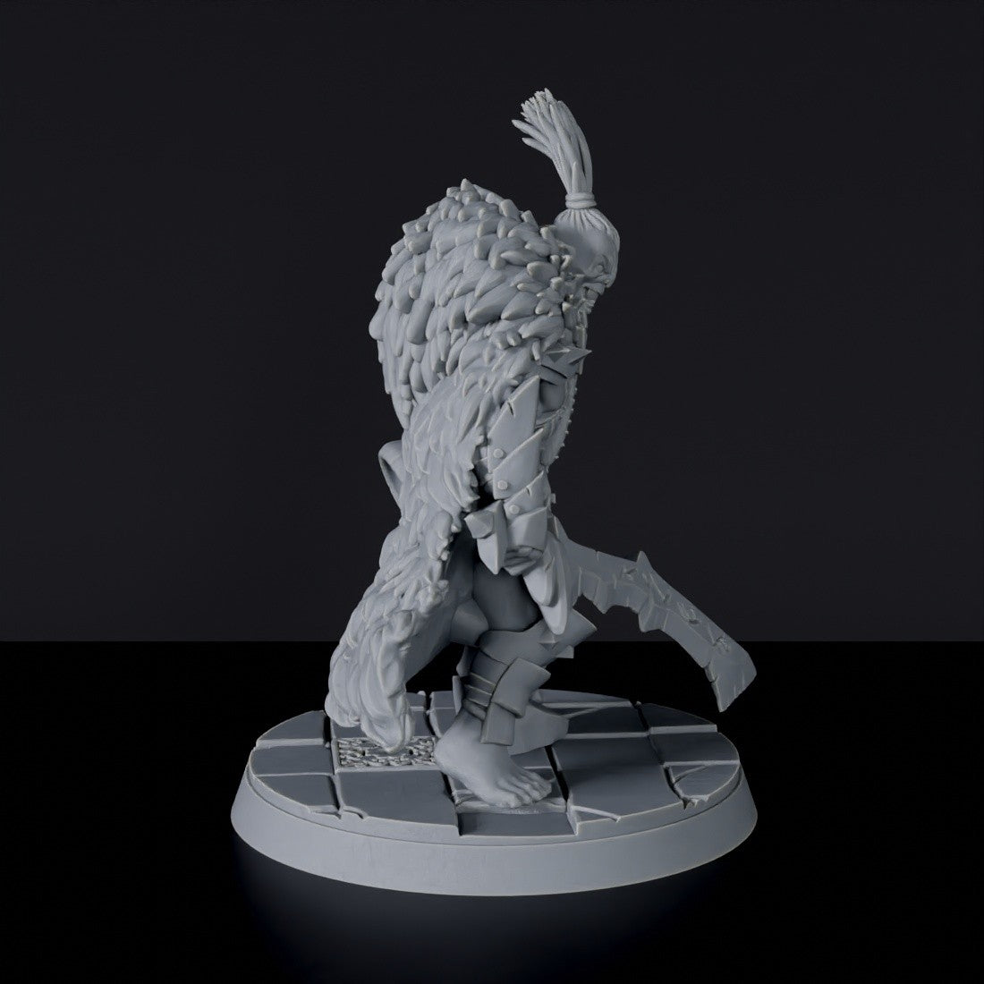 Miniature of Shu'Var orc warrior with sword - dedicated set for Blackland Orcs RPG army