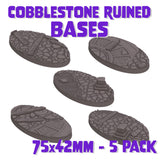 75x42mm Cobblestone Ruins Round Bases (Set of 5)