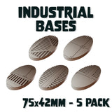 75x42mm Industrial Round Bases (Set of 5)