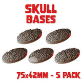 75x42mm Skull Round Bases (Set of 5)