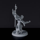 Miniature of Bul'Dharan orc wizard with cloak and staff - dedicated set for Blackland Orcs RPG army