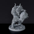 Fantasy miniatures of barbarian beast Roogarin with stone for Roaming Barbarians army